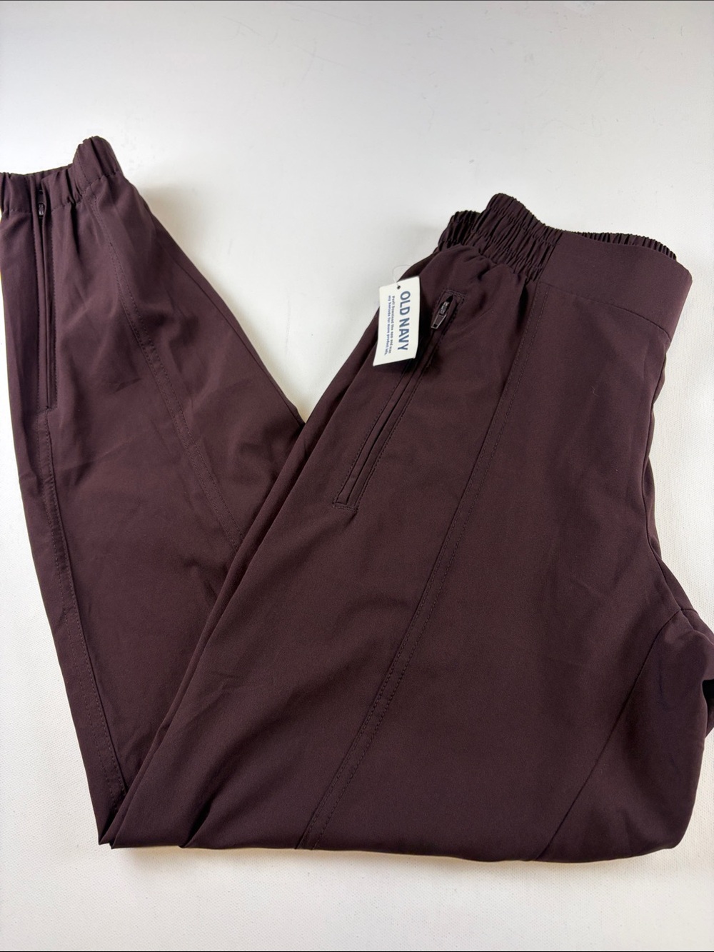 OLD NAVY STRETCHTECH JOGGER OANTS DARK PLUM NWT WOMENS XS